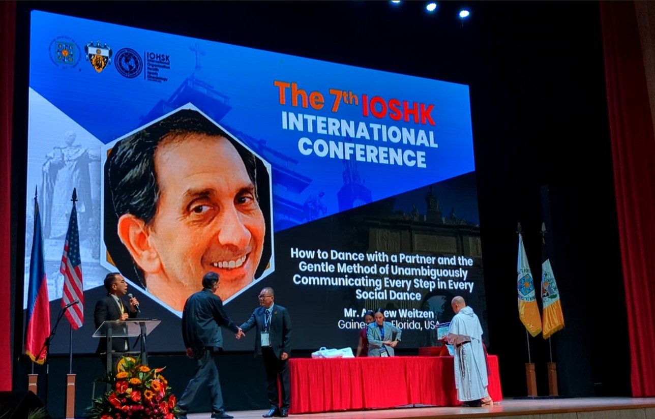 Author Receiving Award at the IOHSK International Organization for Health, Science, and Kinseology 2024 Conference in Manilla, Philippines